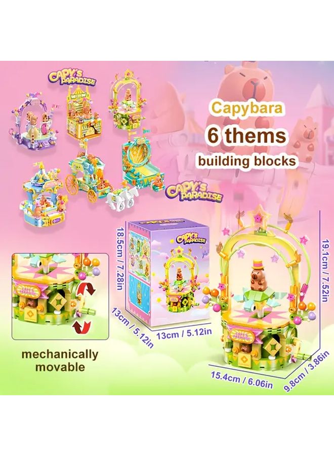 Capybara Turtle Cruise Building Blocks Fantasyland Educational Toys For Kids - Image 3